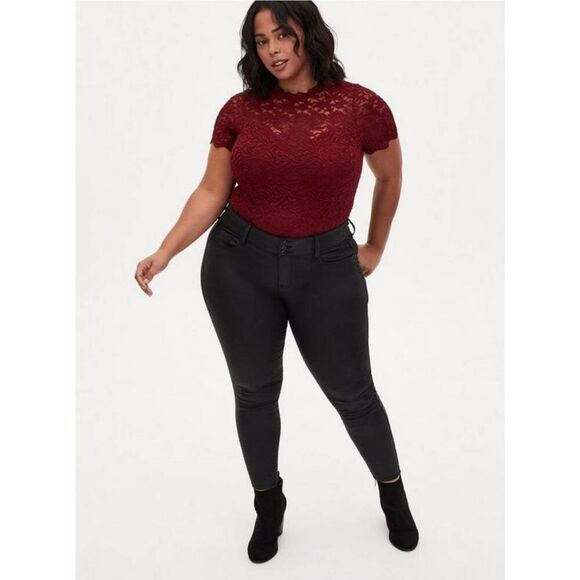 Torrid Jeans Womens 24R Plus Jegging Skinny Coated Denim High Rise - Picture 3 of 3